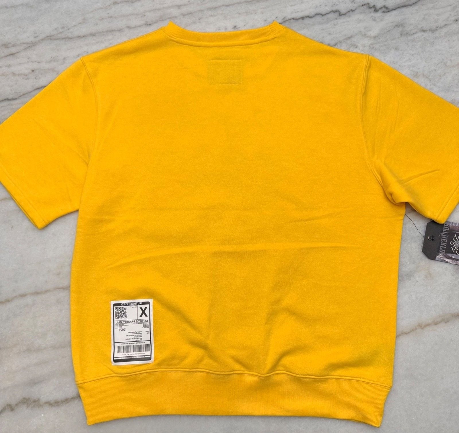 Rutherford Yellow Graphic Sweatshirt with Pop Art Print, Size L 11