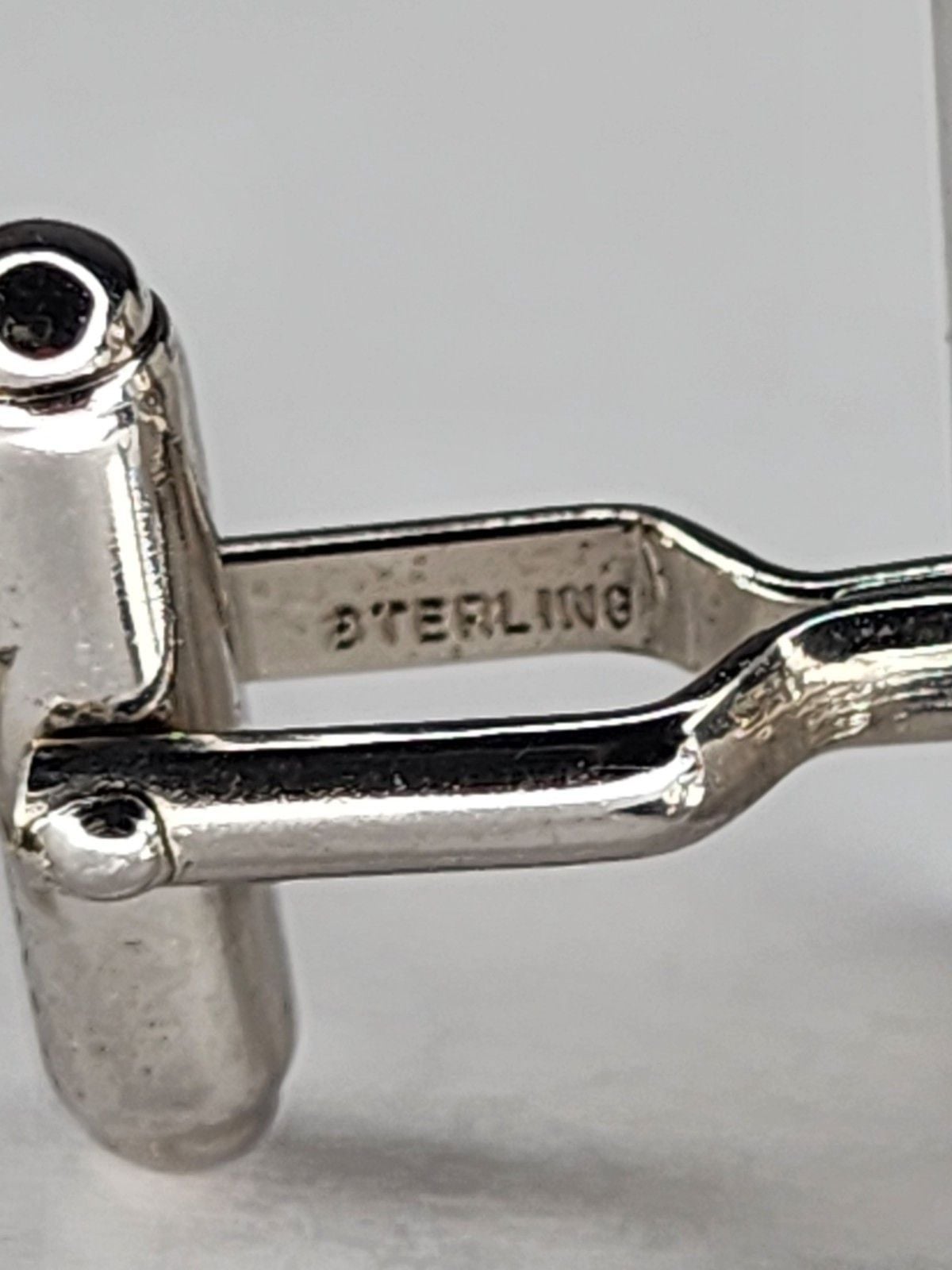 Vintage Anson Sterling Silver Cufflinks Blank No Monogram Brushed Rectangle... 5
