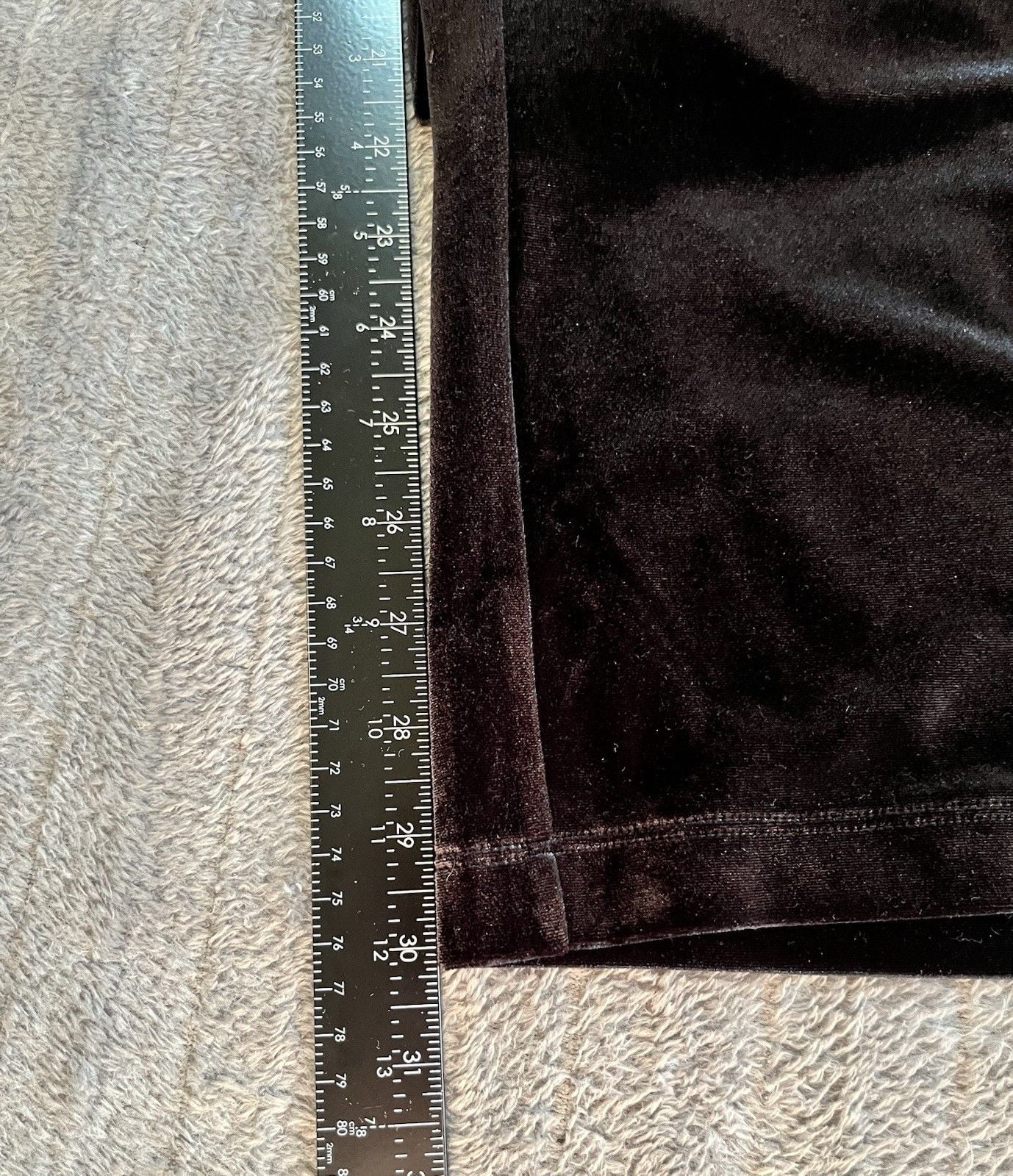 Women’s Lands' End Black Velvet Pants Size Med Elastic Waist Wide Leg Holiday 15