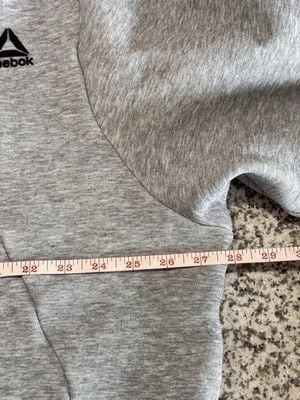 reebok mens hoodie 3XL Gray Cotton Blend Athelete Full Zip 8