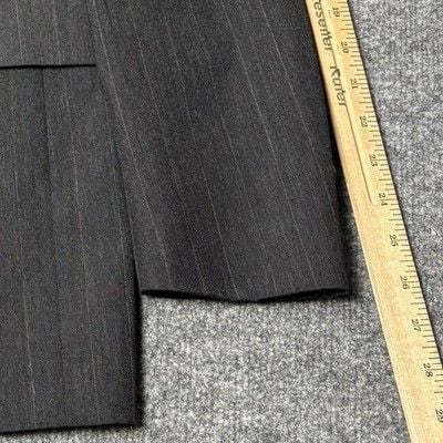 Adolfo Suit  Men’s 42R Classic Fit Charcoal Gray Wool Blend Pinstripe  14