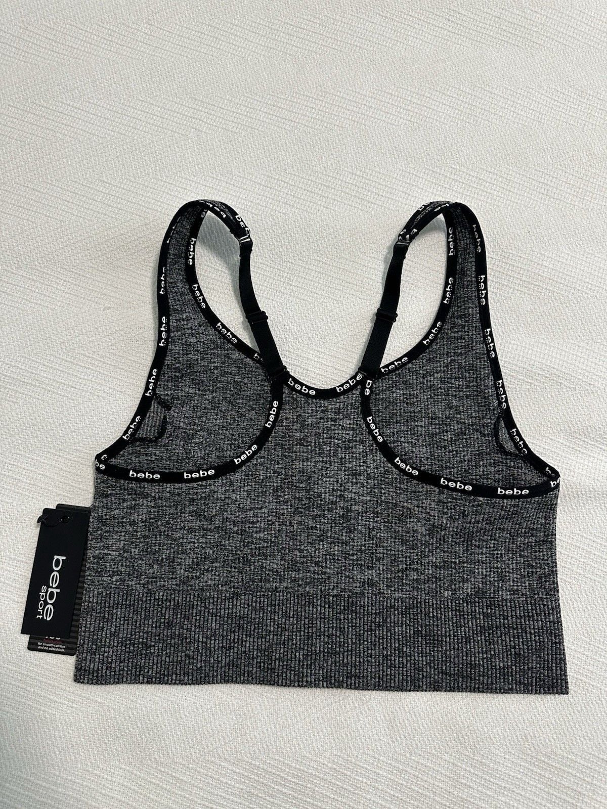 Women’s Bebe Grey Straps Top Zipper Size S New 11