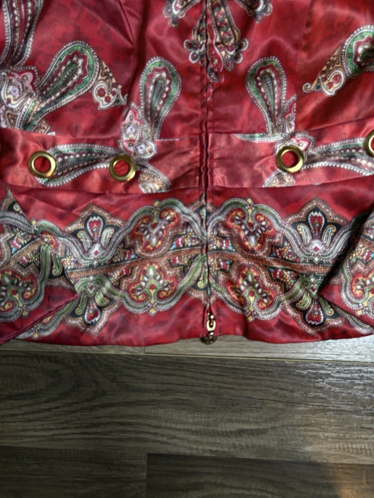 Vintage 90s Lauren Max Jacket Women’s Size L Red Paisley Zip Up 3