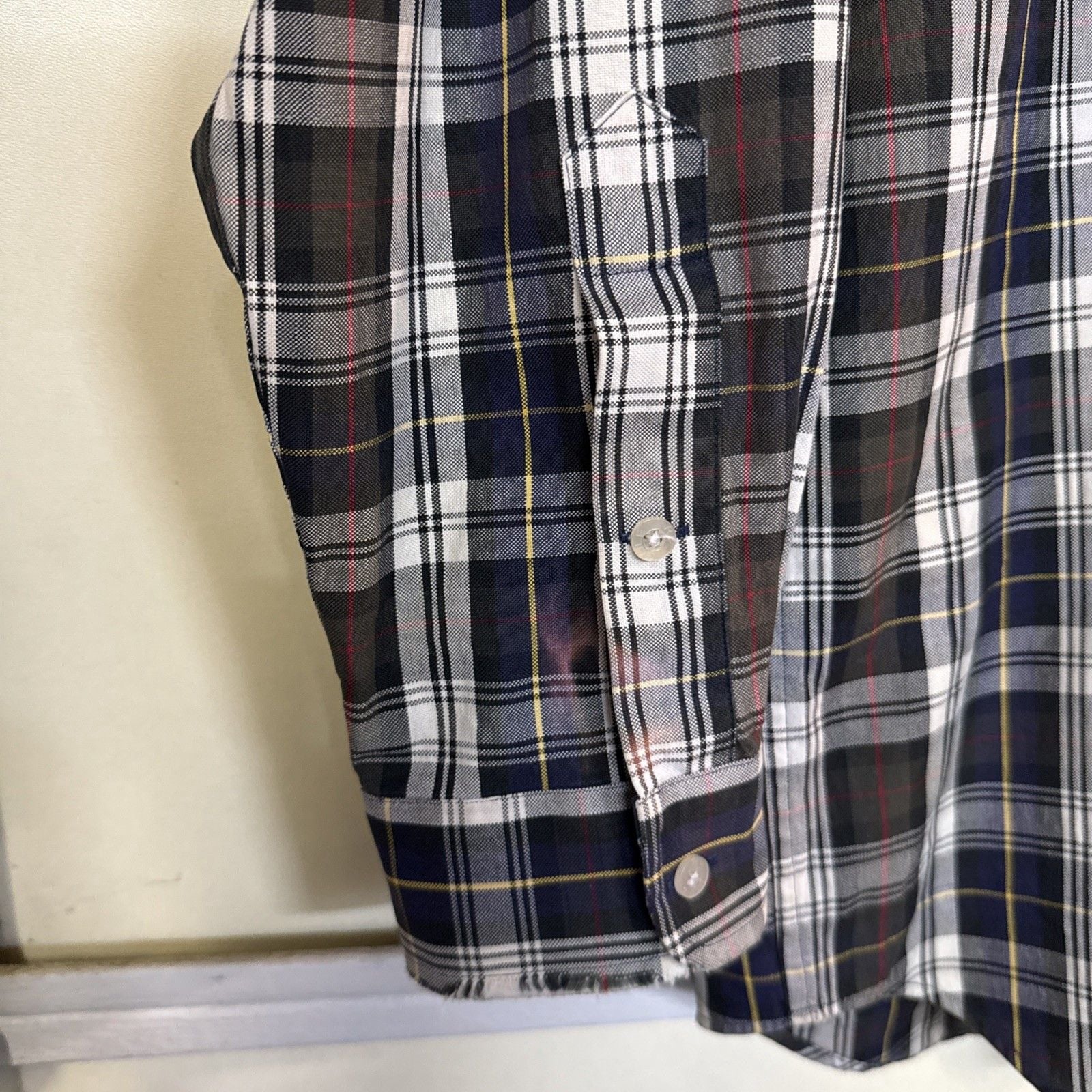 POLO RALPH LAUREN Shirt | Long Sleeve Blue RED YELLOW WHITE PL AID Stripe | L 10