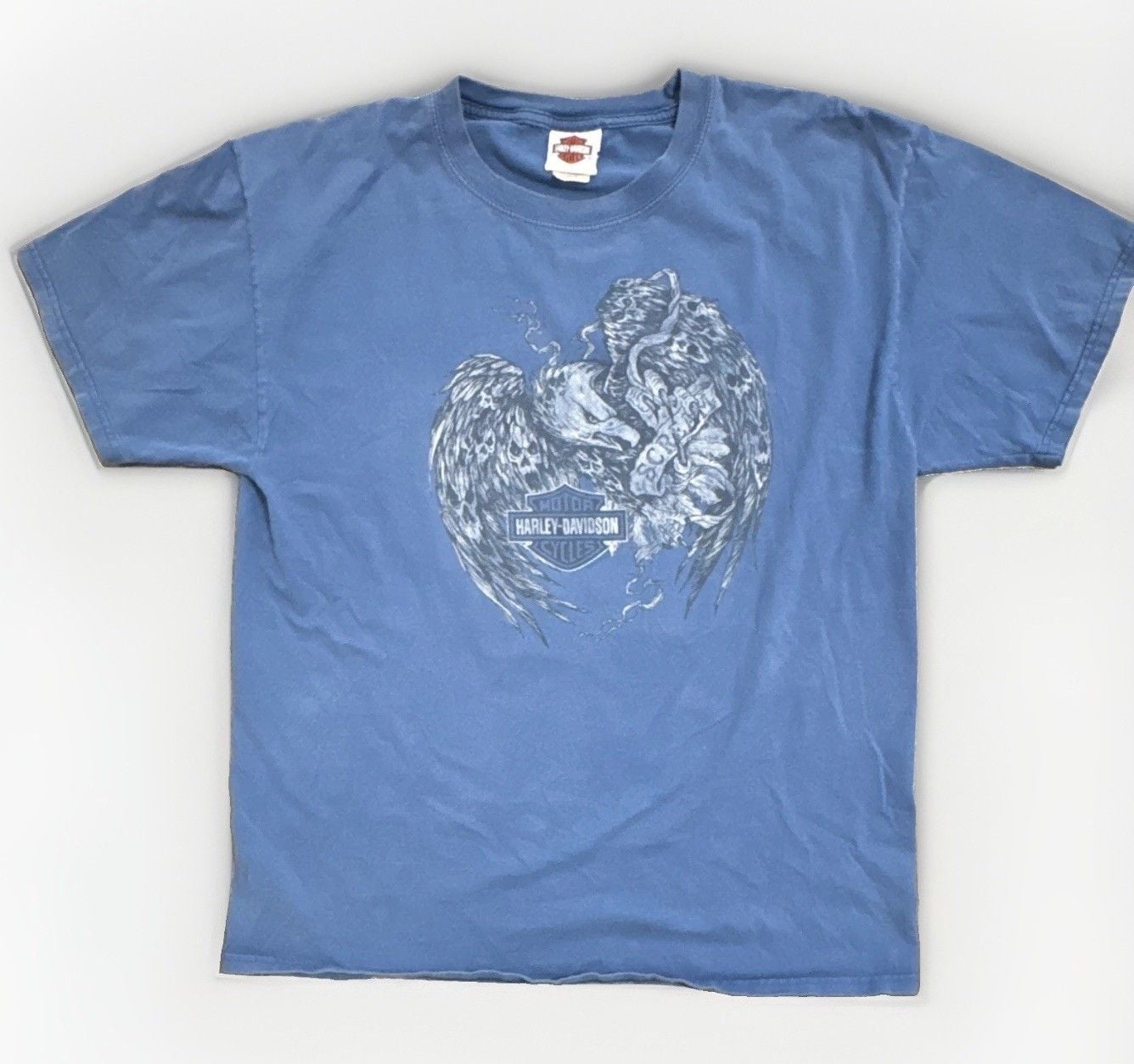 Harley-Davidson Stubbs Houston Texas 2010 Blue Graphic T-Shirt Men's Size L 2
