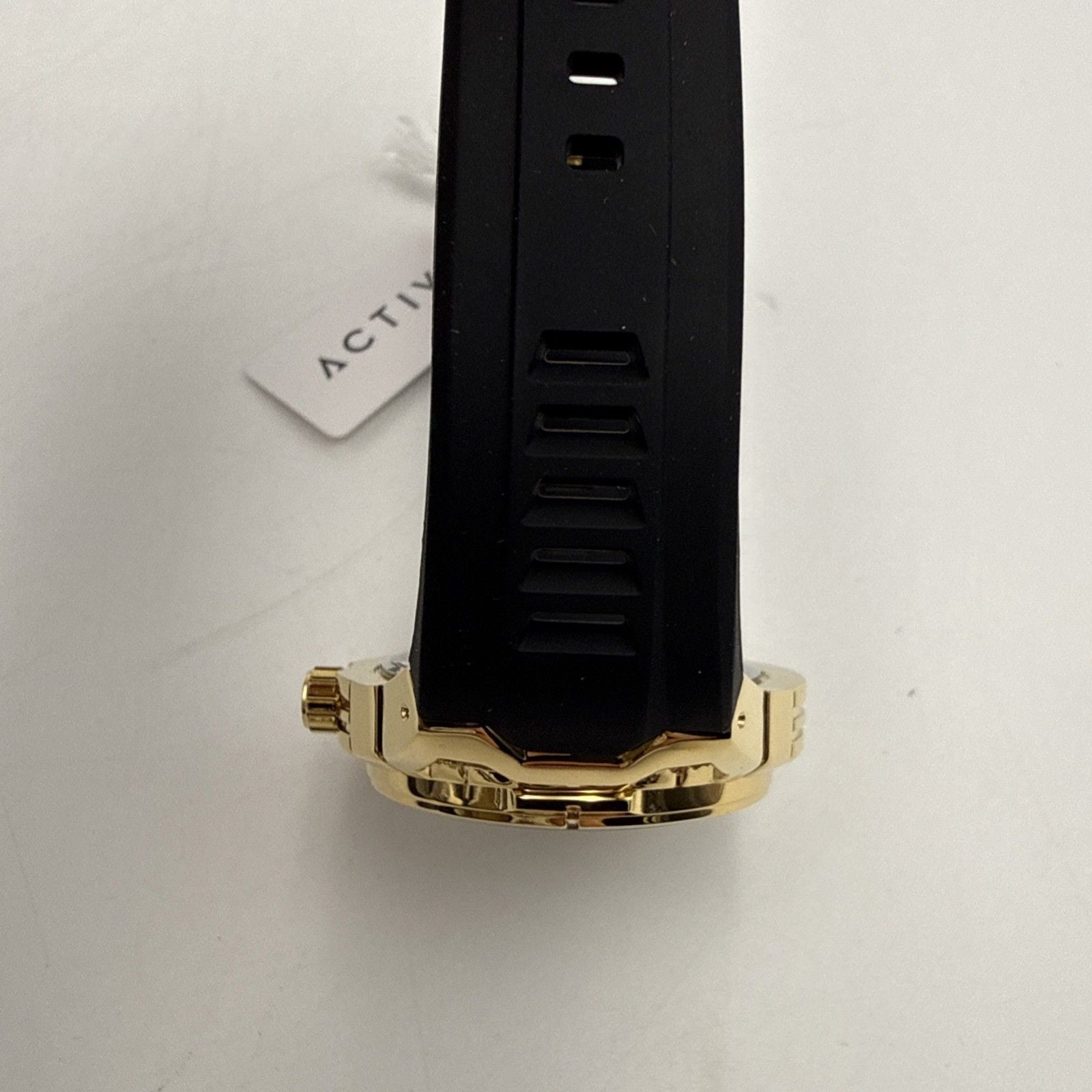 Activa Drift X Men’s Gold Tone Skeleton Dial Watch Black Strap ACW9349-009 12