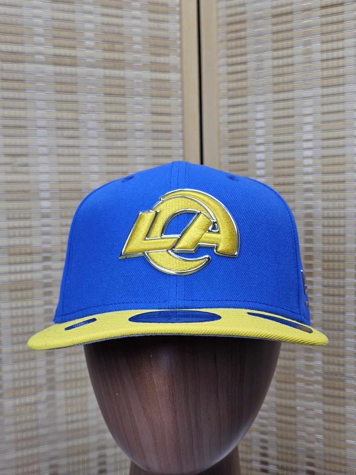 New Era Los Angeles Rams 59FIFTY Fitted Hat Royal Yellow Size 7 1/2 3