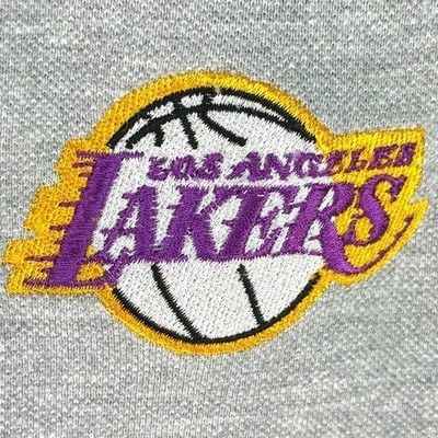 VTG Lee Casual Collection LA Lakers Basketball Polo Shirt Gray Mens XL Athletic 4