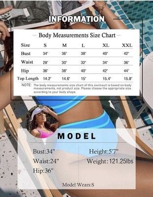 BMJL Women's High Waisted Bikini Sets Two Piece Swimsuits Cheeky High Cut-SIZE S 7