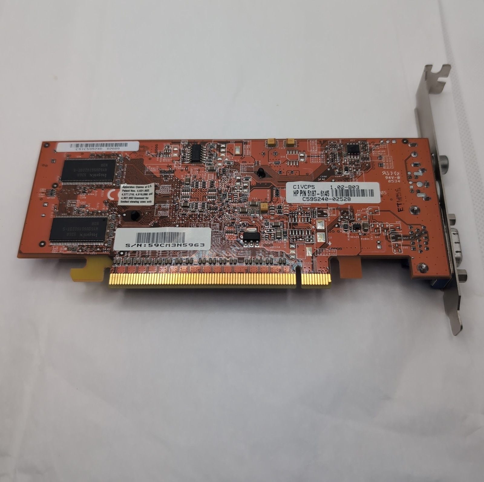 HP 5187-6145 Asus RV370SE/T/128M ATI Radeon X300 SE 128MB PCIe x16 Video Card 3