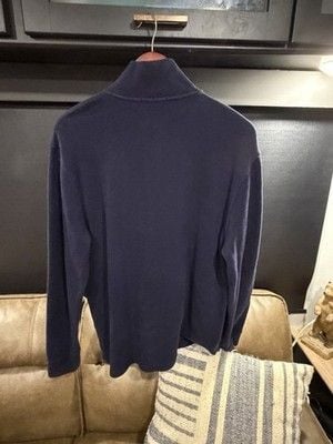 Polo Ralph Lauren Navy Knit Mock Neck 1/4 Zip Pullover Sweater M 4