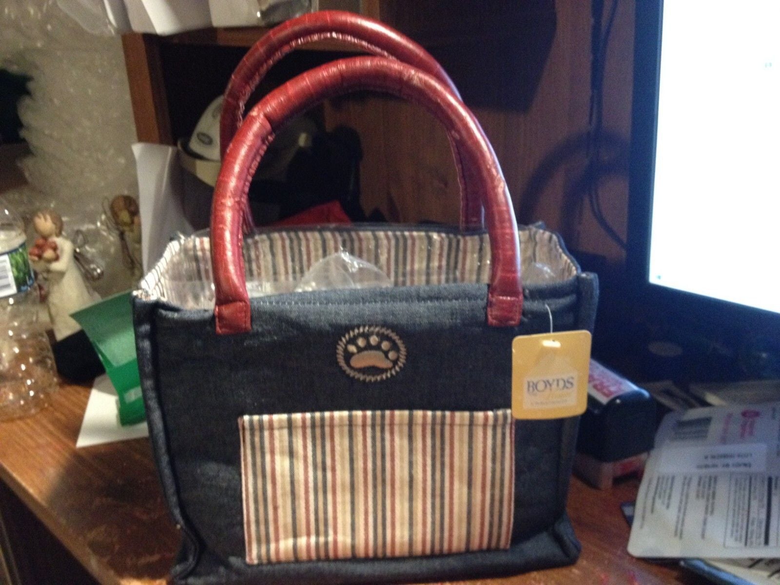 RARE NEW BOYDS BEARS SHOPPING TOTE BAG WITH TAG "FREE SHIPPING" 2