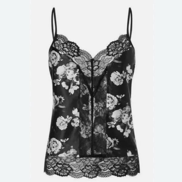 Ann summers Lipsy Abigail Black Cami top Size 12