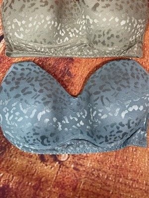 Rhonda Shear 2-pack Women's No Wire Underwire Nylon Spandex Medium Bra 2