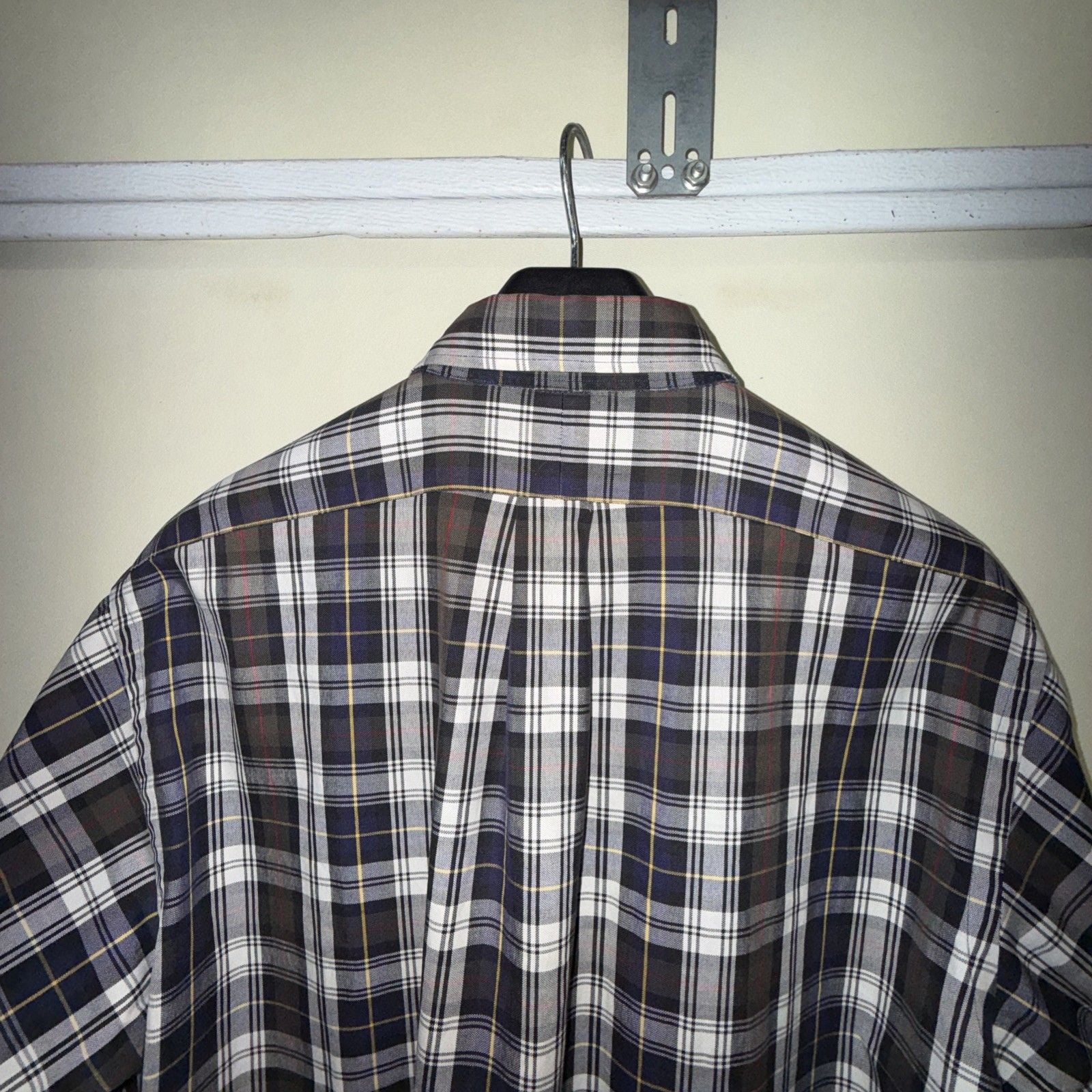 POLO RALPH LAUREN Shirt | Long Sleeve Blue RED YELLOW WHITE PL AID Stripe | L 13