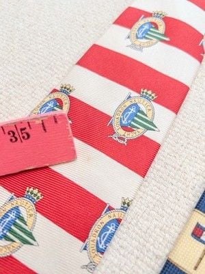 Lot of 2 Vintage 90s Men's Silk Ties Nautica Yacht Squadron Tommy Hilfiger Golf 5