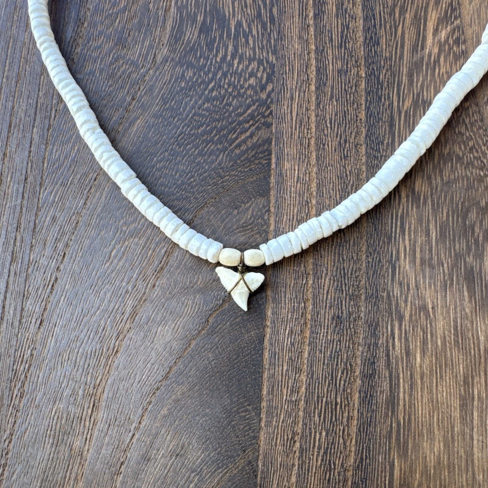 Mermaid Heishi Puka Shell Necklace-set Beach Wedding VTG Estate Shark Tooth 4