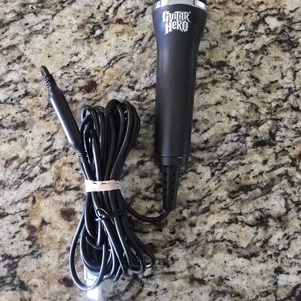 Guitar Hero USB Wired Microphone RedOctane E-UR20 Rock Band compatible PS3 Wii 3