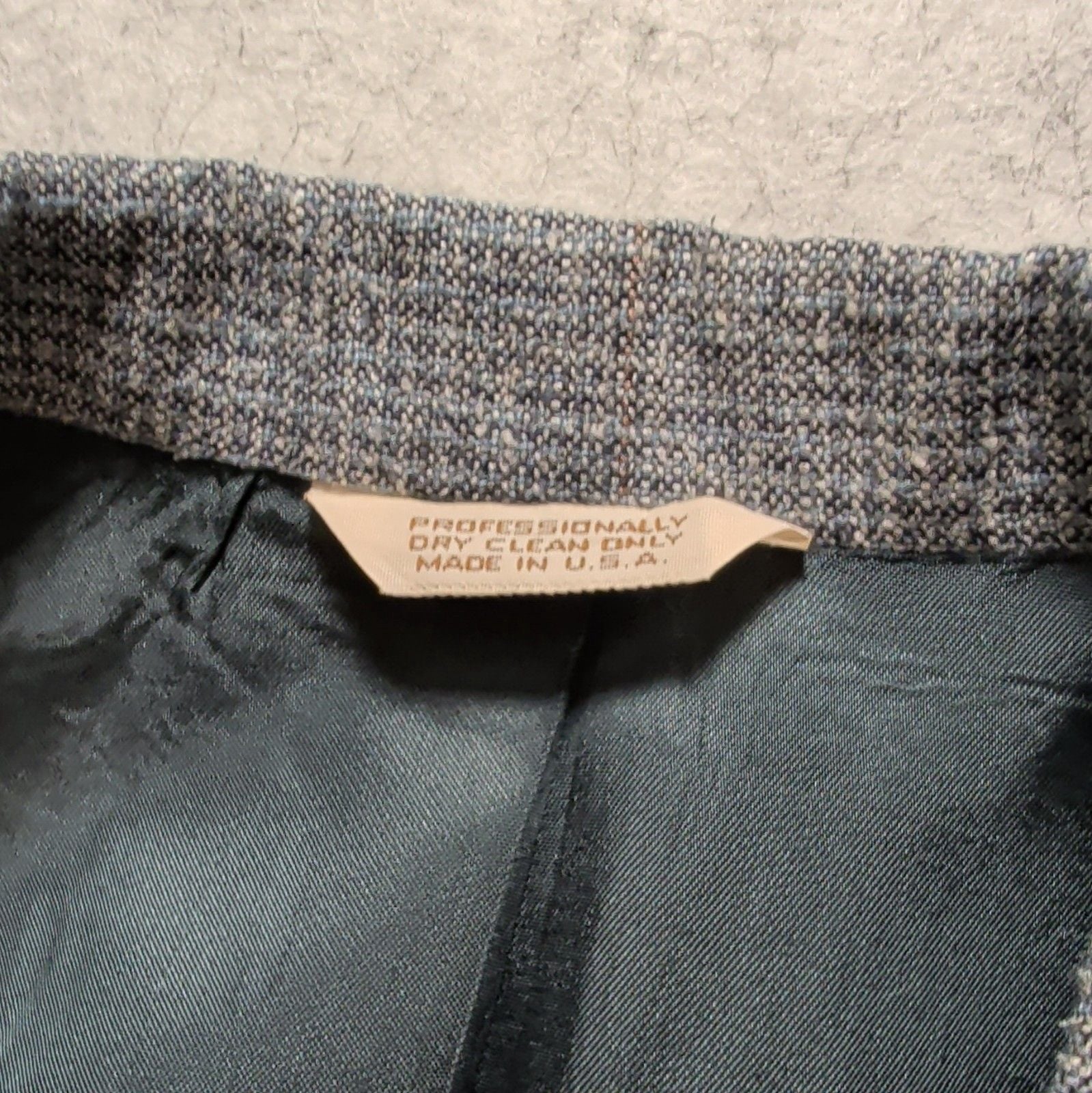 Vintage 40R Sport Coat Made in USA Plaid Blazer Grey Blue Addis Deys Syracuse 11
