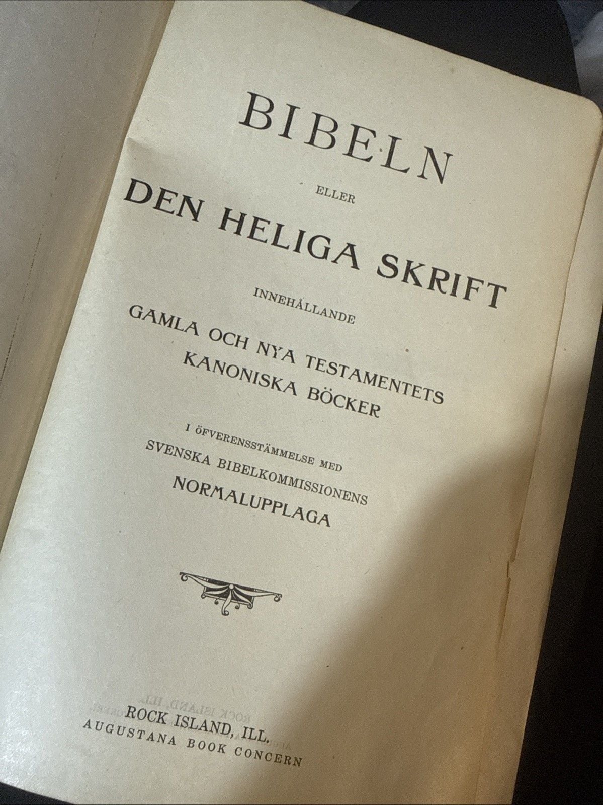 Antiq 1908 Swedish Bible 'Bibeln eller Den Heliga Skrift' Leather With Hair 3
