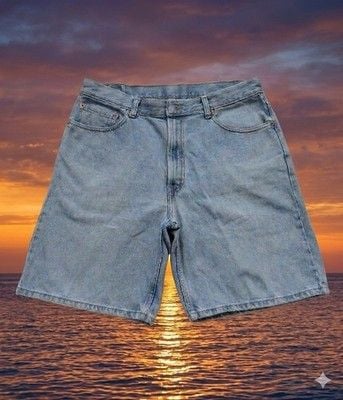 VTG 2002 Levis 550 Relaxed Denim Shorts Light Wash Men’s W36 Made Colombia 748 20