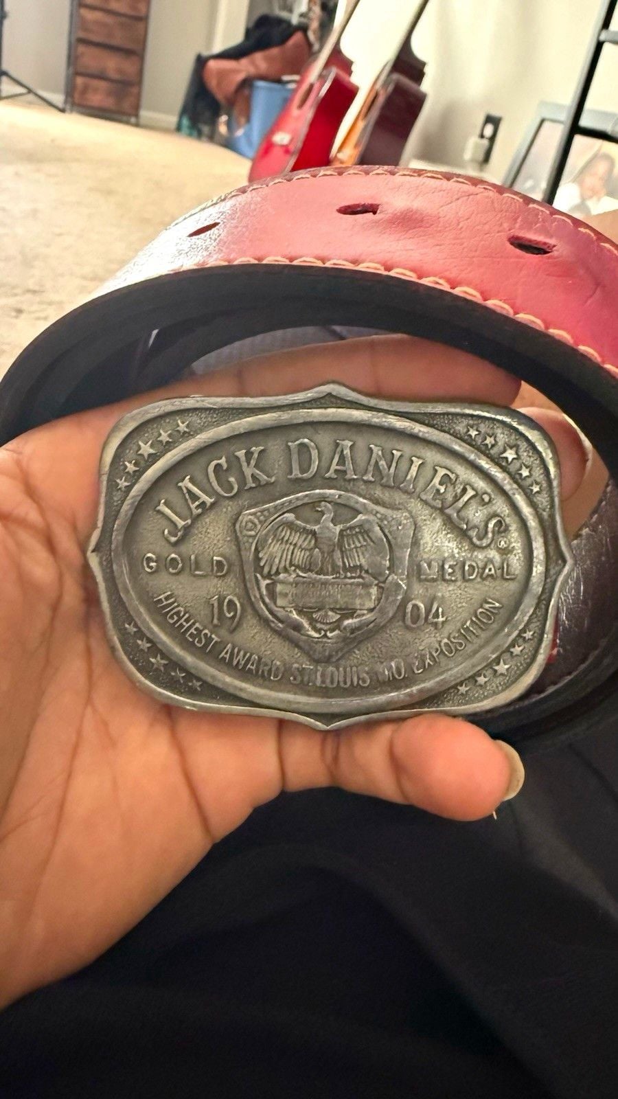 Jack Daniel’s 1904 Distillery Advertising Silver Belt Buckle Collectible 1