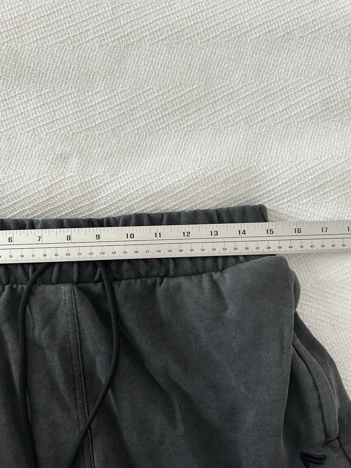Men's M Gray Solid Cotton Knit Athletic Shorts 4