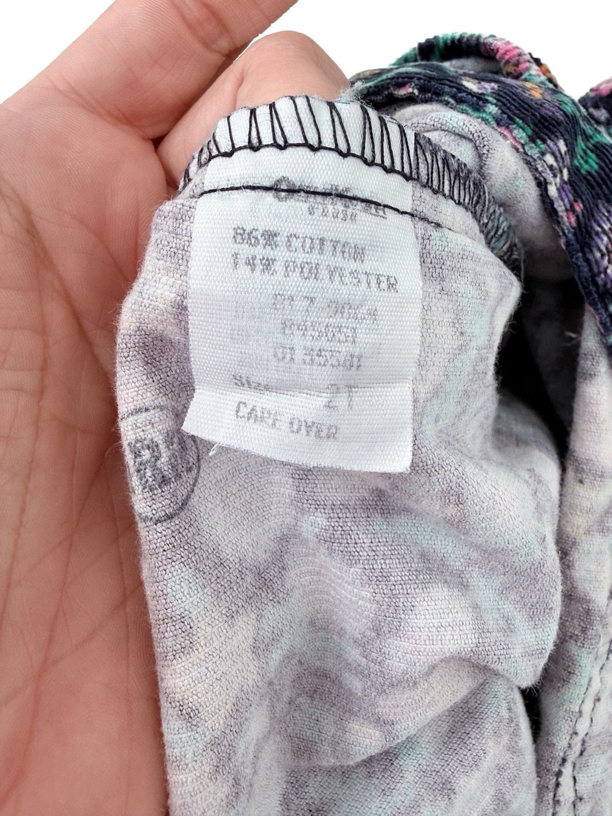 OshKosh B'Gosh 2T Corduroy Floral Overalls Purple Tag Vintage Vestbak Made USA 6