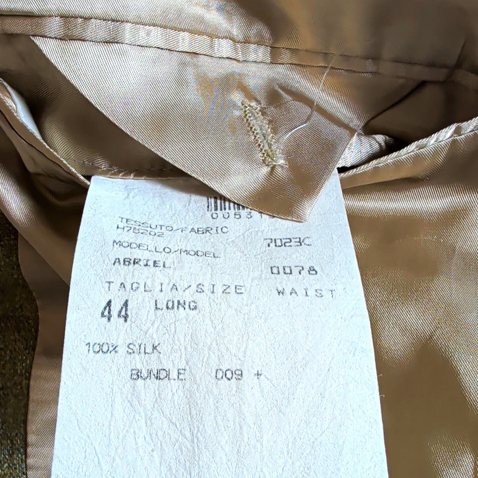 Vintage Hilton 1893 44 Long Sport Coat 100% Silk Blazer Made in USA Patch Pocket 14