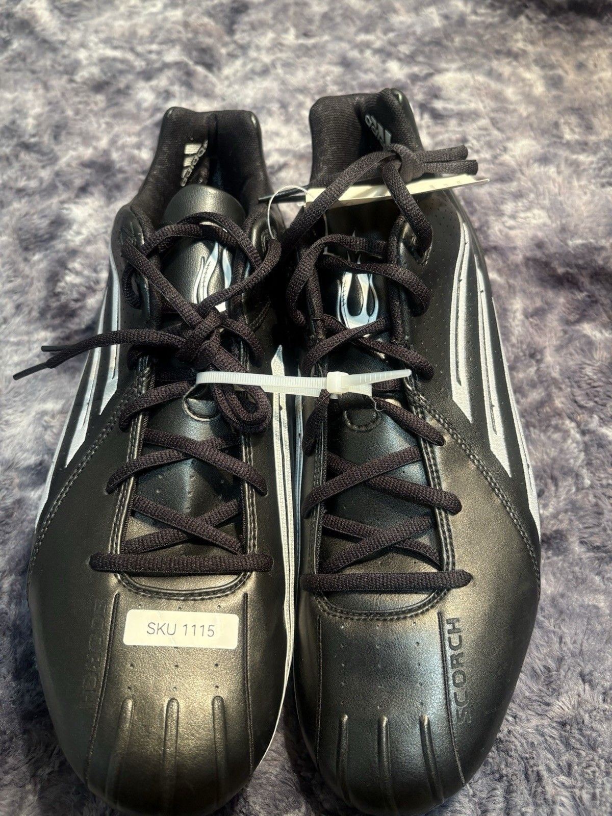 adidas Scorch D Mens Football Cleats Black Silver Size 14 US NWT 036010 New 11