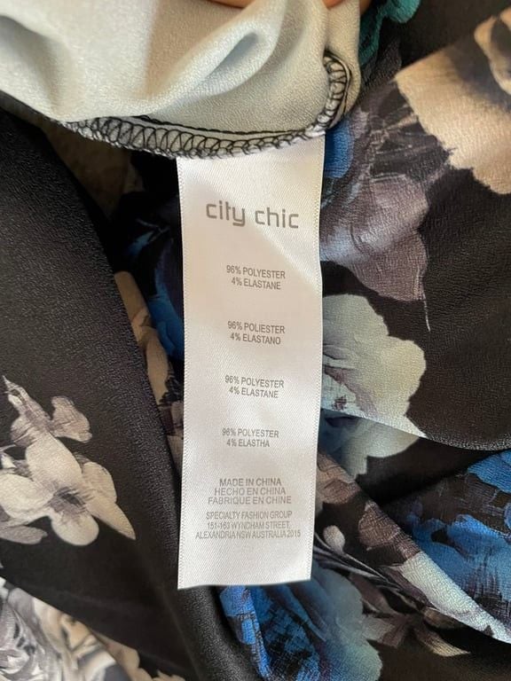 NWT City Chic Women's Floral Bouquet Dress Belt Size XL 9