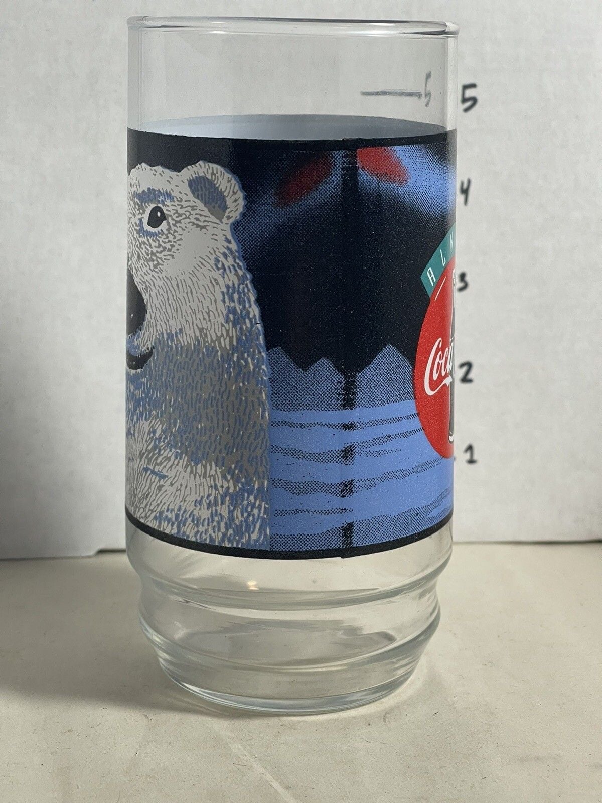 Vintage Coca Cola Polar Bear "Always Cool" 16 oz. Glass Tumbler Cup 4