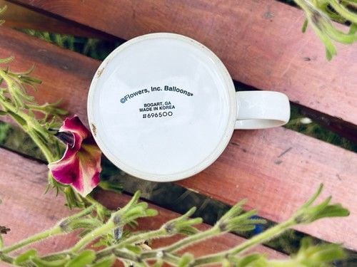VTG NOS Great Gift For Bikers Coffee Mug With Motorcycle & The American Flag 4”T 11
