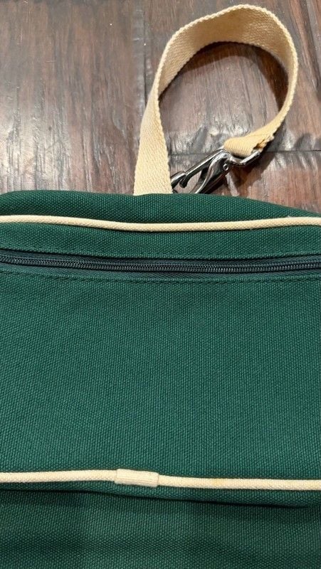Vintage Hermès Eau de Cologne Green Canvas Promotional Toiletry Travel Pouch 7