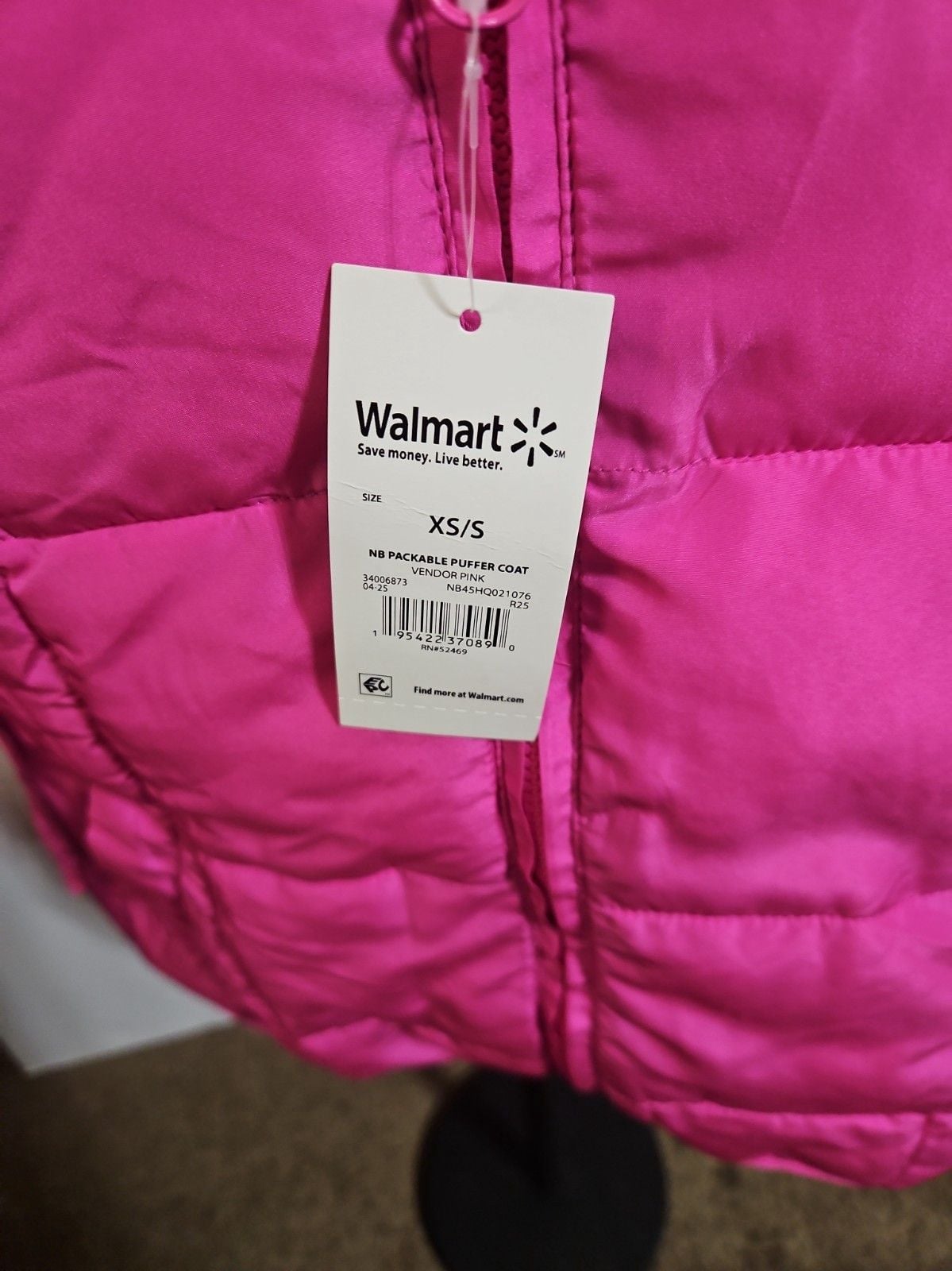 No Boundaries Packable Pink Puffer Coat Xs/s 3