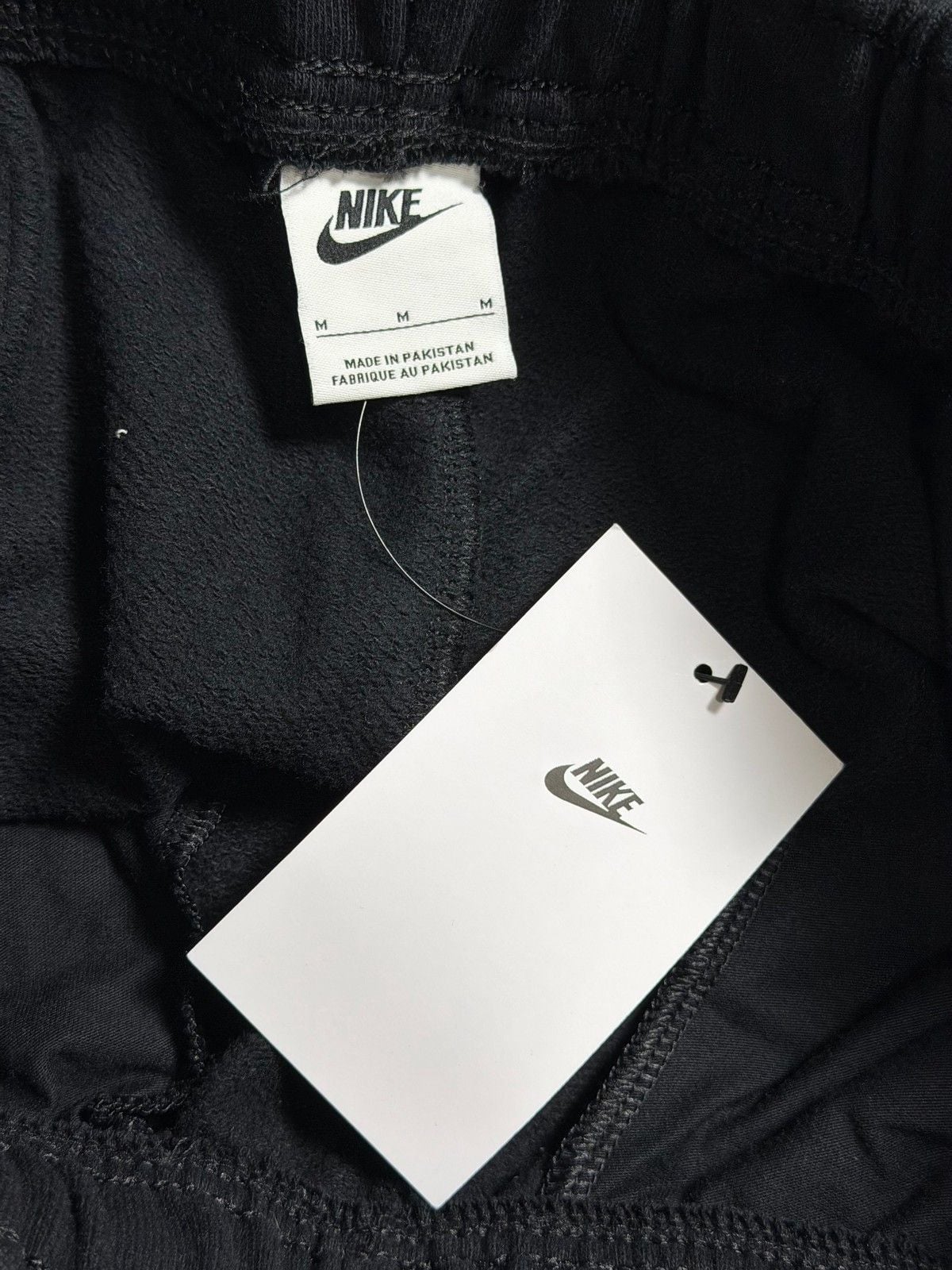 Nike Air Fleece Joggers Mens Medium Black White Cotton Polyester 10