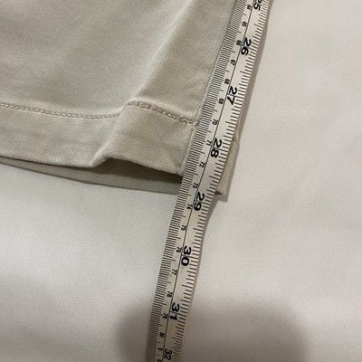 Perry Ellis Pants Mens 34x32 Cream Slim Fit Flat Front Trousers 8