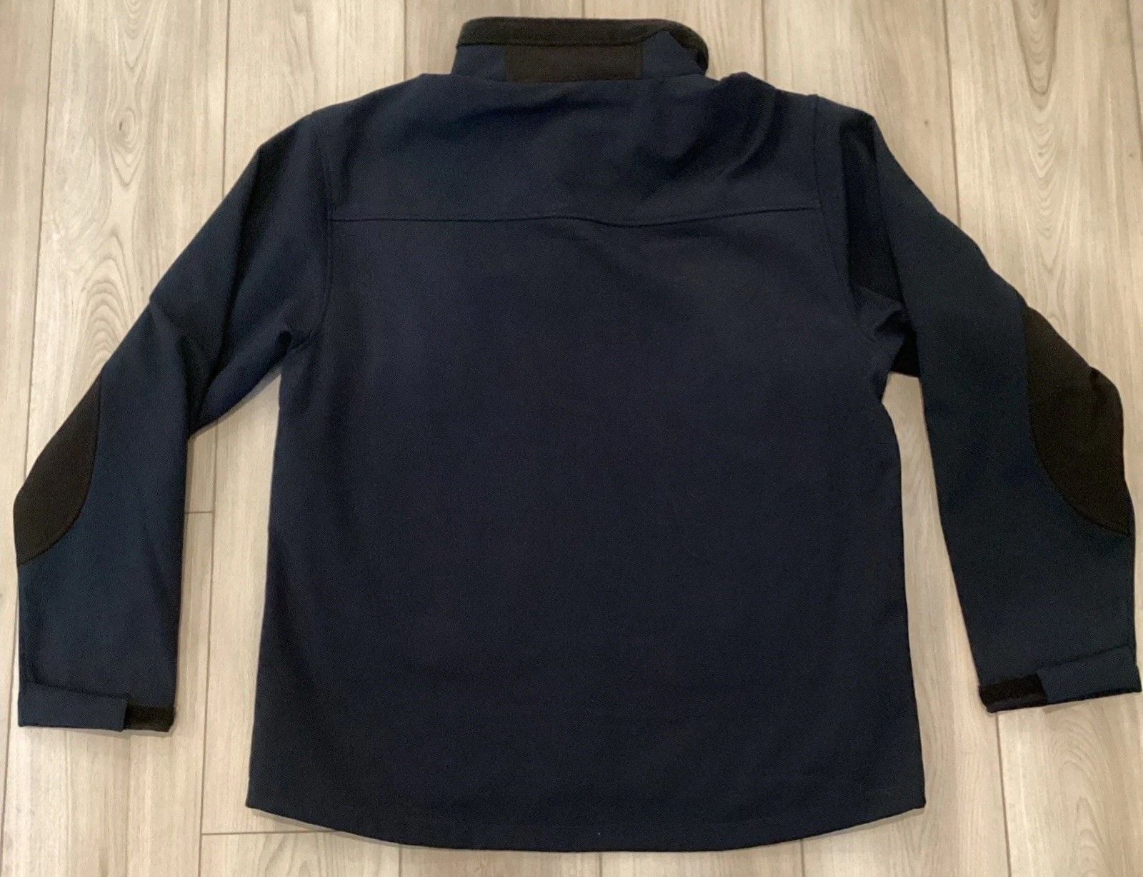 NRA Jacket Men's LARGE Blue Full Zip Shield Lined LIGHT Weight Pockets 8