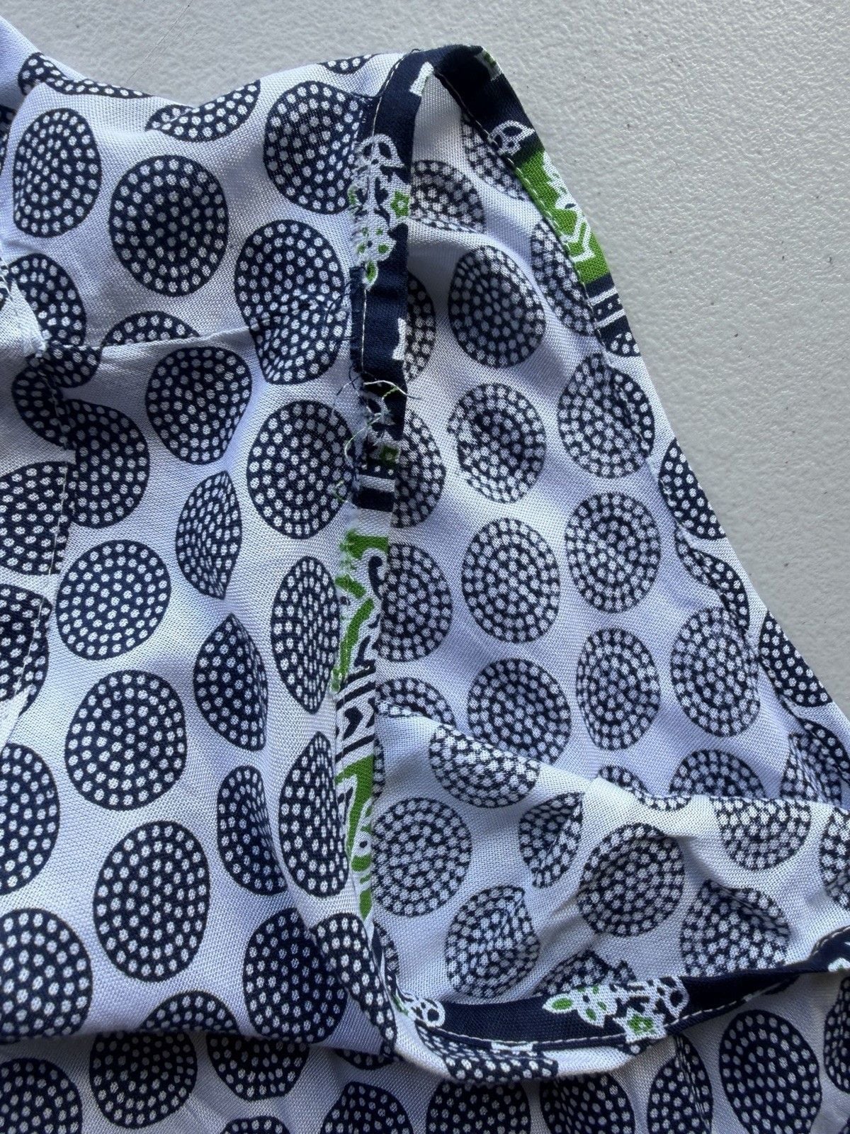 Seven Islands New York Daishiki Caftan Size 3X White Blue Green Geometric Print 4