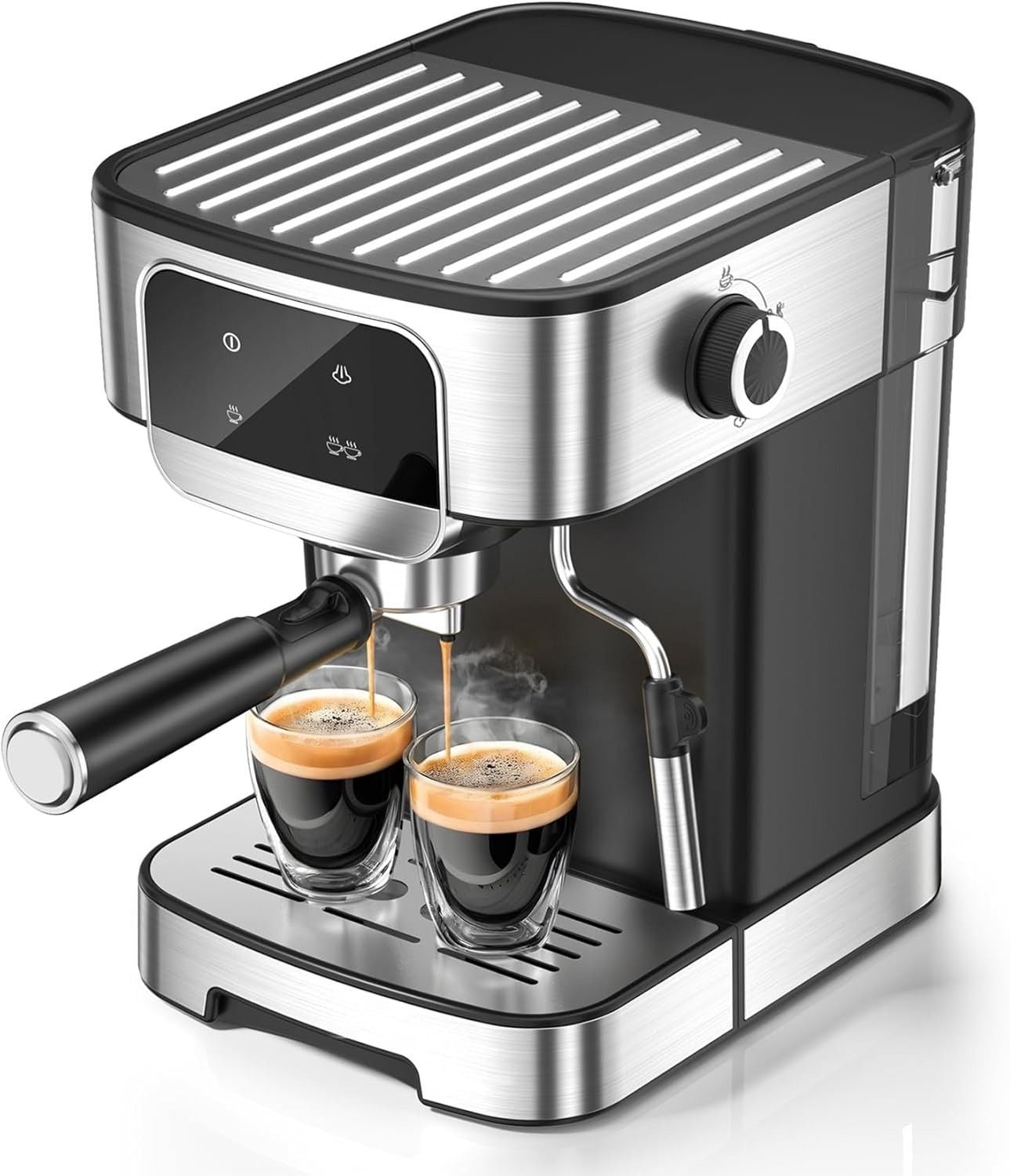 Compact Espresso Machine Professional 20 Bar with Touch Panel, Black 1