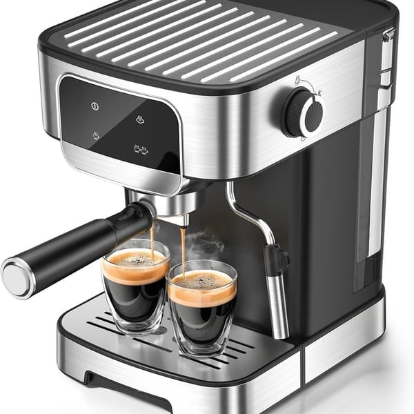 Compact Espresso Machine Professional 20 Bar with Touch Panel, Black