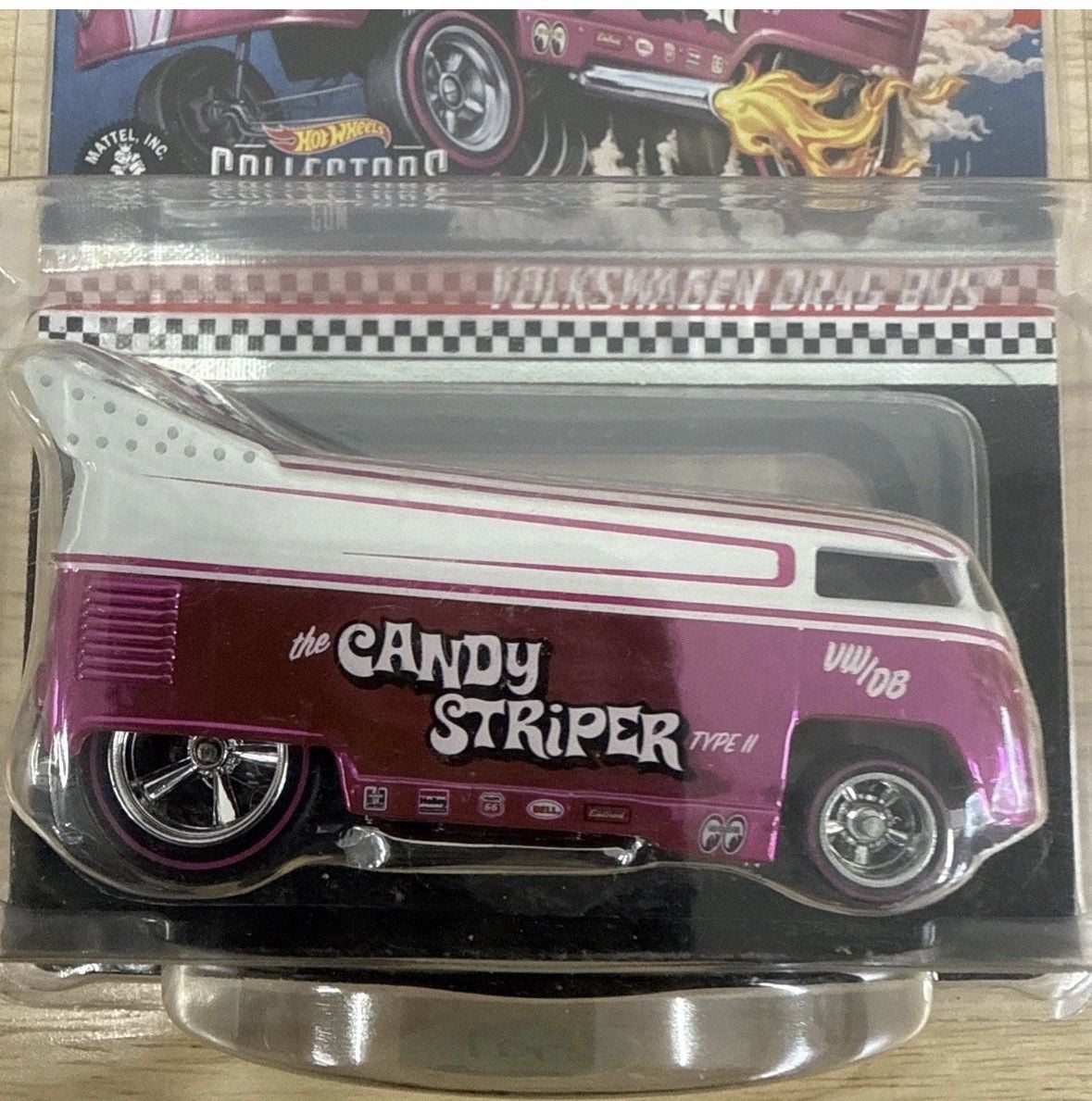 Pink logo Hot Wheels RLC 2020 Candy Striper Volkswagen Drag Bus #2354/20000 NIP! 2