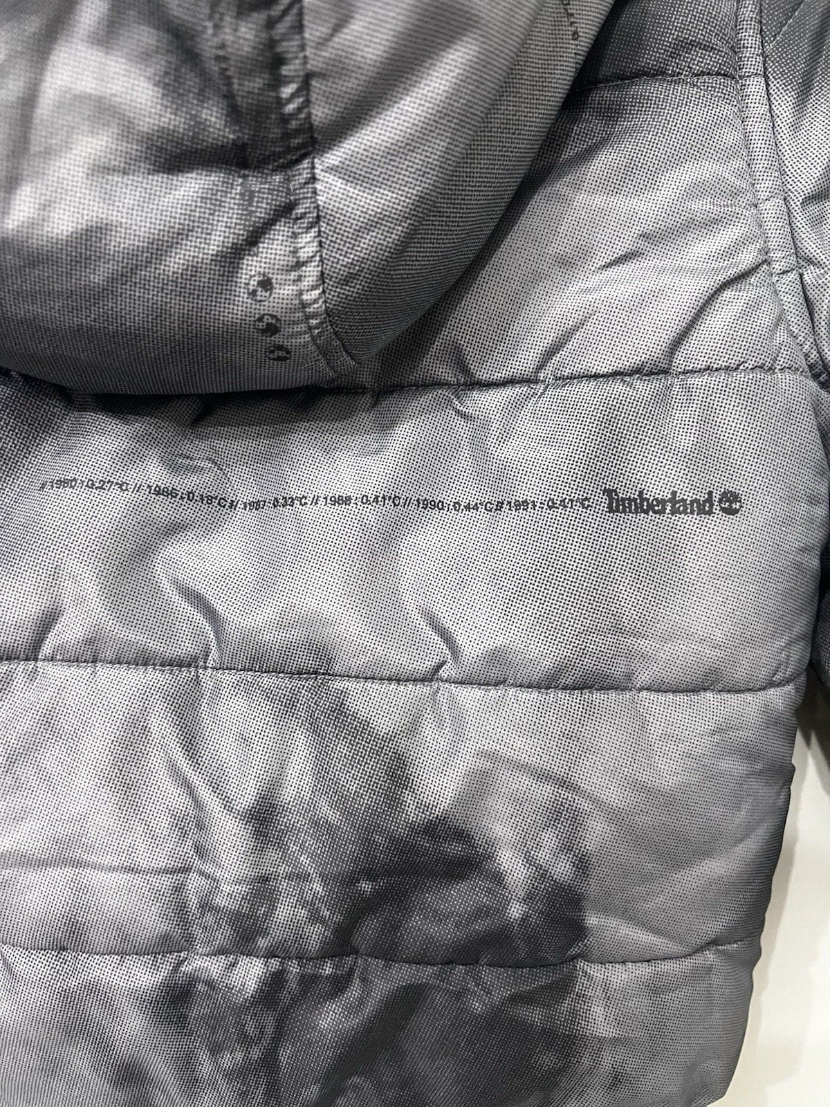 Timberland Boys Gray Hooded Insulated Puffer Jacket 3T 8