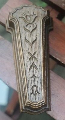 Vintage MCM Homco Faux Wood Wall Pocket For Matchsticks Or Flower Arrangements 1