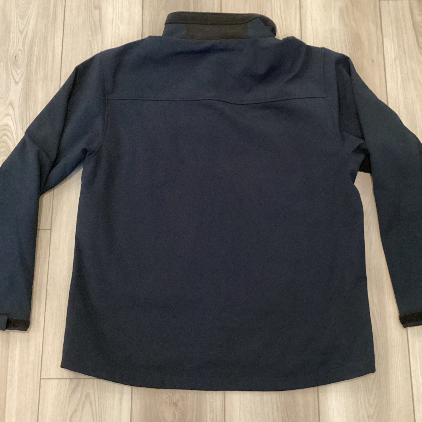 NRA Jacket Men's LARGE Blue Full Zip Shield Lined LIGHT Weight Pockets 9