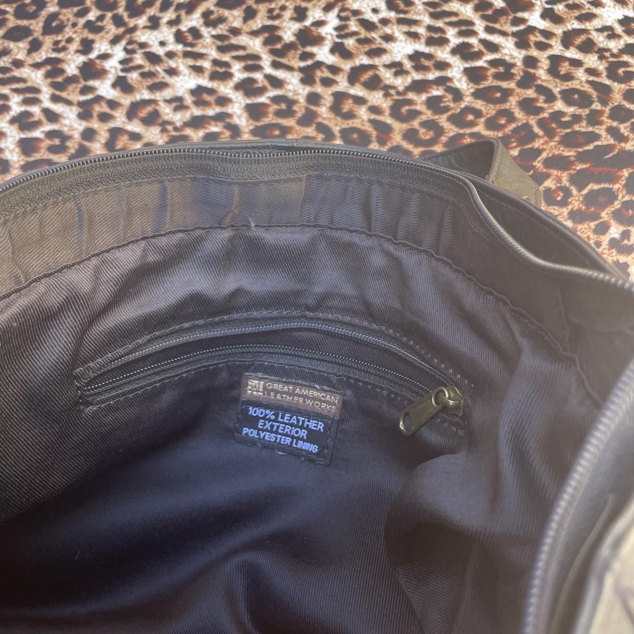90s black leather tote bag 8