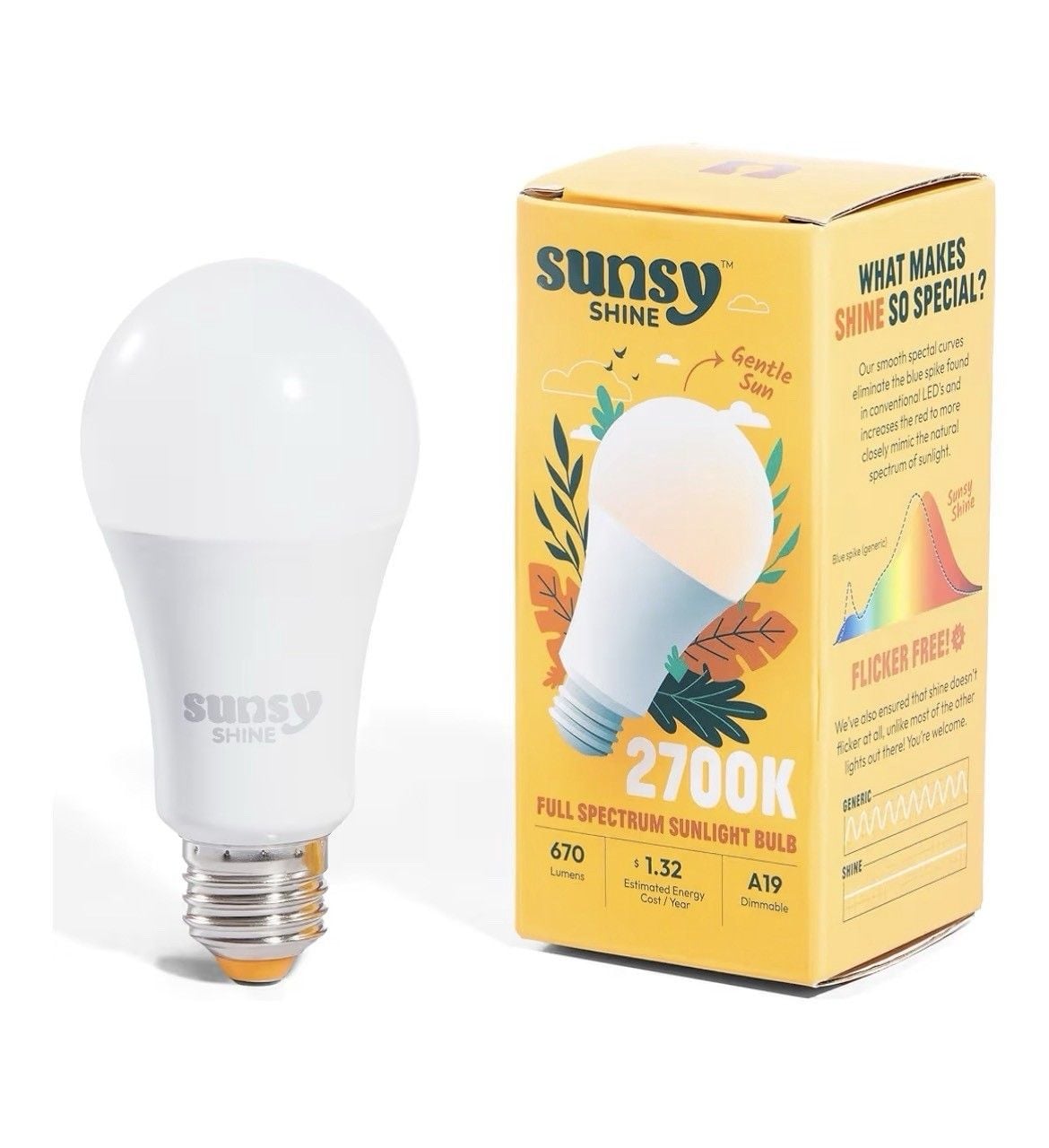 Shine - The Full-Spectrum Truly Flicker-Free Sunlight Bulb for Humans - Boost... 1