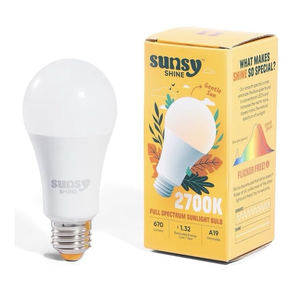 Shine - The Full-Spectrum Truly Flicker-Free Sunlight Bulb for Humans - Boost...