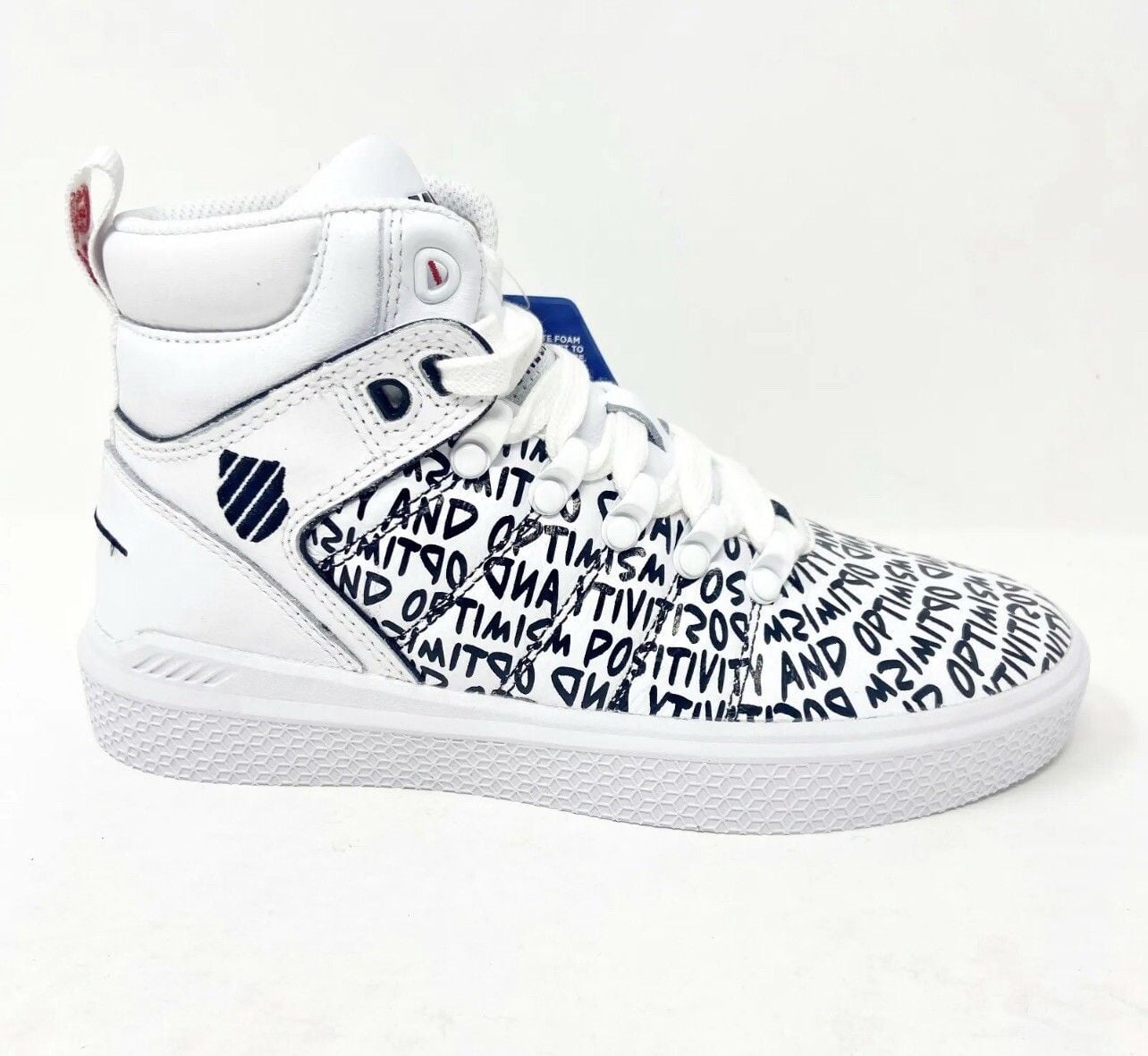 K Swiss x Gary Vee 004 Mid White Black Positivity & Optimism Womens Sneakers 6.5 3