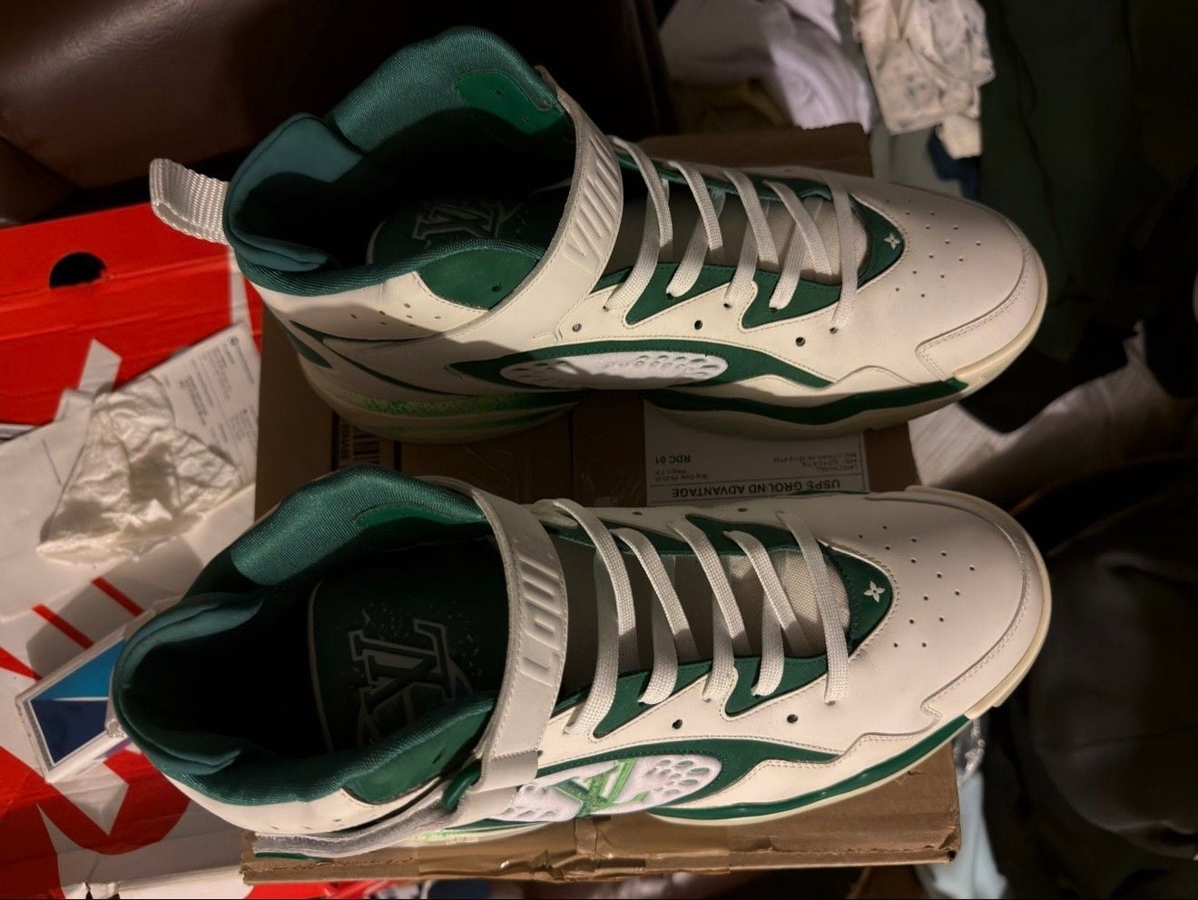 Louis Vuitton LV Trainer 2 High-Top Green Virgil Abloh Size 12(us13) 6